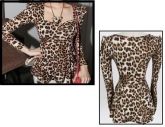 Blusa Decote Princesa Leopardo
