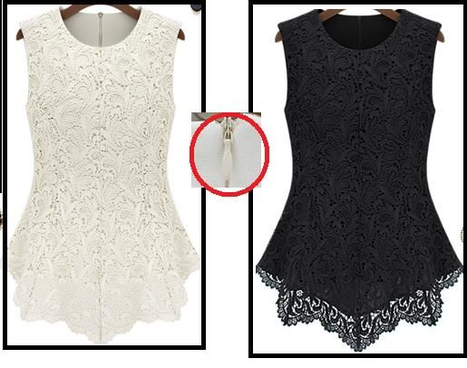 Camisa Renda Sem Mangas